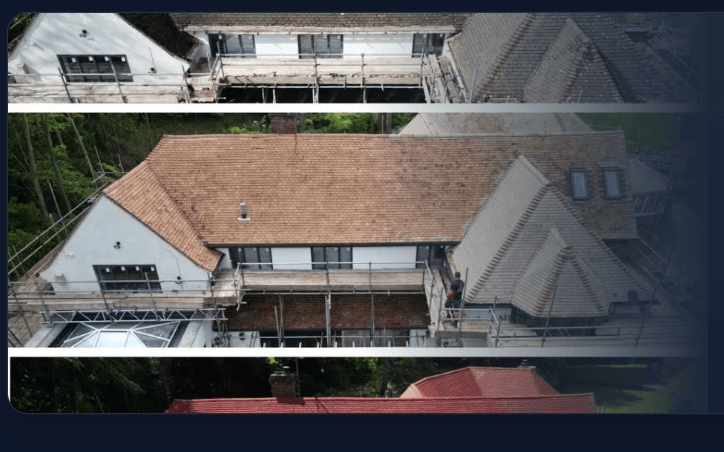 Three London properties with roofs professionally cleaned and restored